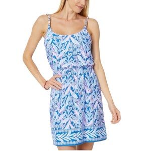 Lilly Pulitzer Cannavale Blue & Pink Dress Size XXS NWT